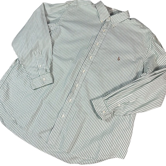 Ralph Lauren Other - Ralph Lauren Button Down Shirt Mens 2XB Green White Striped Classic Fit Oxford